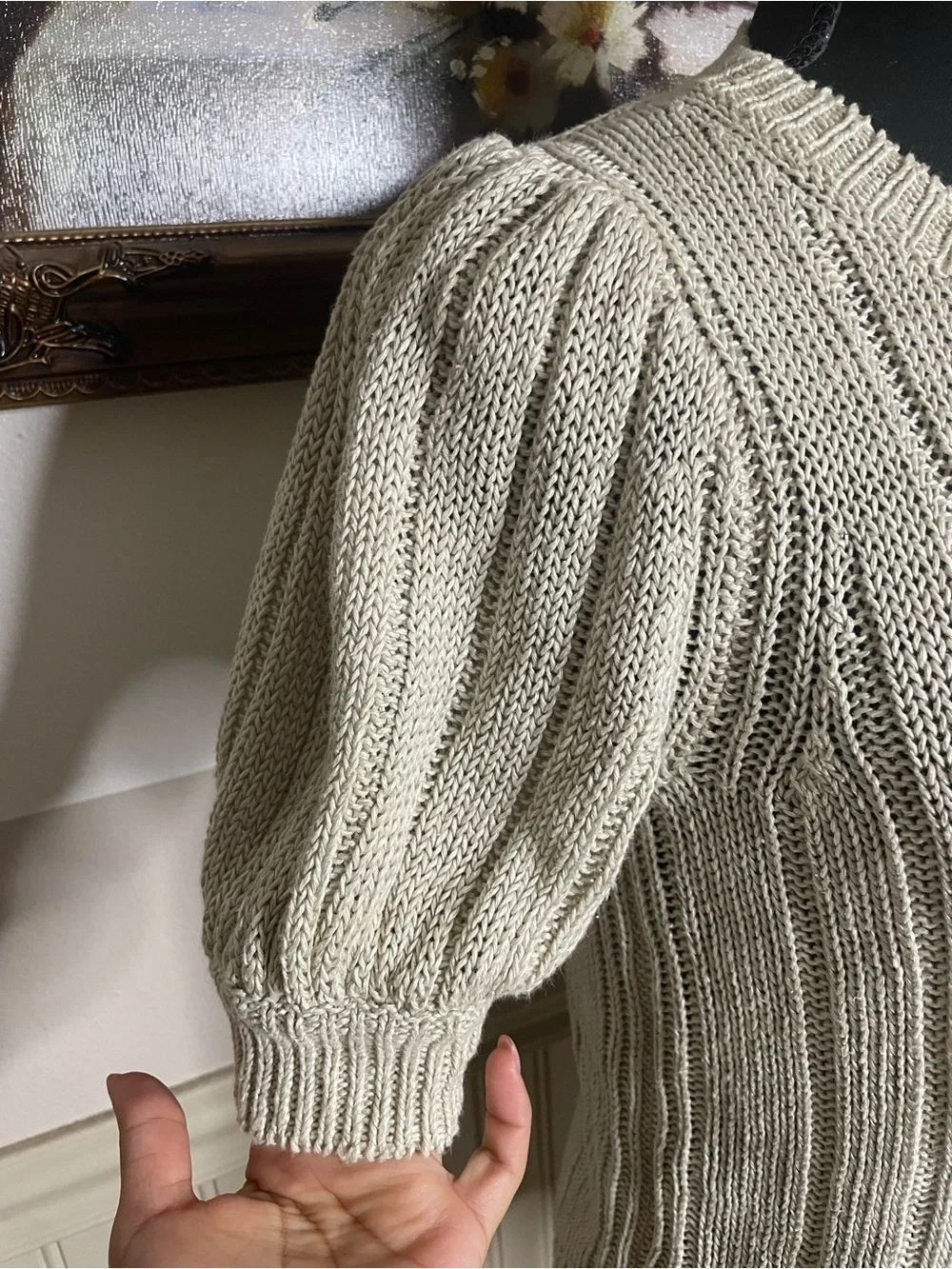 J.Crew 100% Linen Knit Sweater Top Size XS